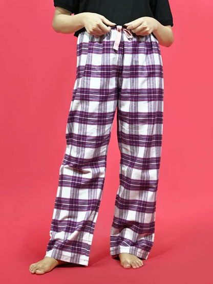 Funky's Printed Checked Loungewear Trouser-14630