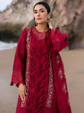 Mahnur Sirene Luxury Lawn Embroidered Unstitched 3-Piece Suit-Scarlet