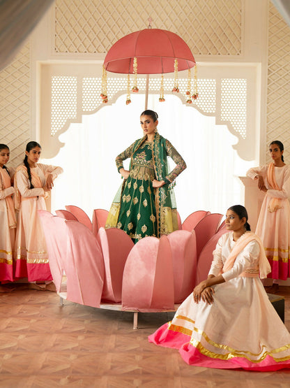 Parishay Ranibagh Luxury Formals Net Embroidered Unstitched 3-Piece Suit-Rooh-e-Gul