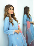 Allure By IH Raw Silk Embellished Stitched 3-Piece Suit-Illusion