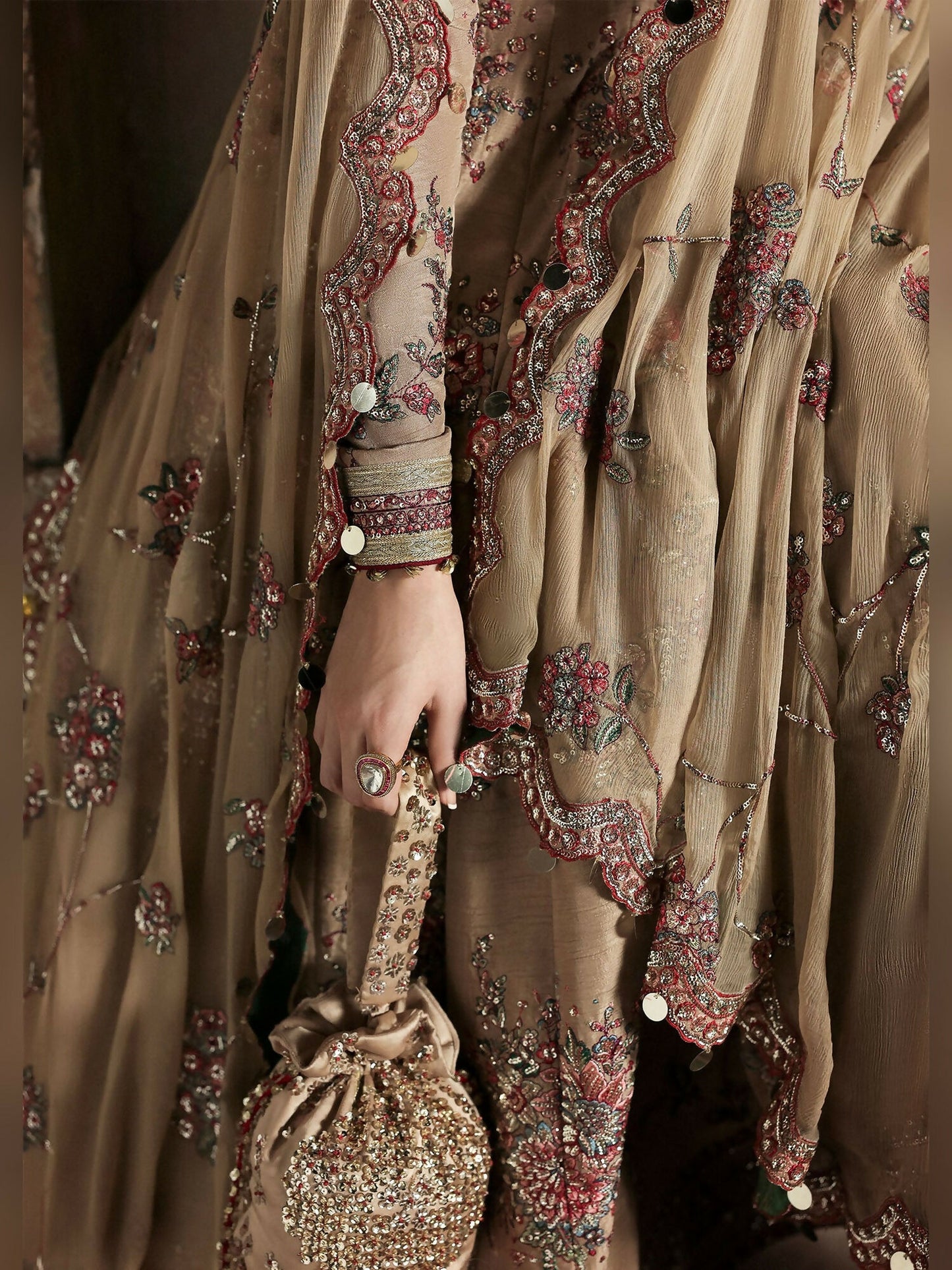Hussain Rehar Massarat Festive Unstitched'25 Raw Silk 3-Piece Suit-Mahvash