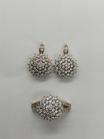 H&A Jewellery Dual Tone Earrings and Ring Set