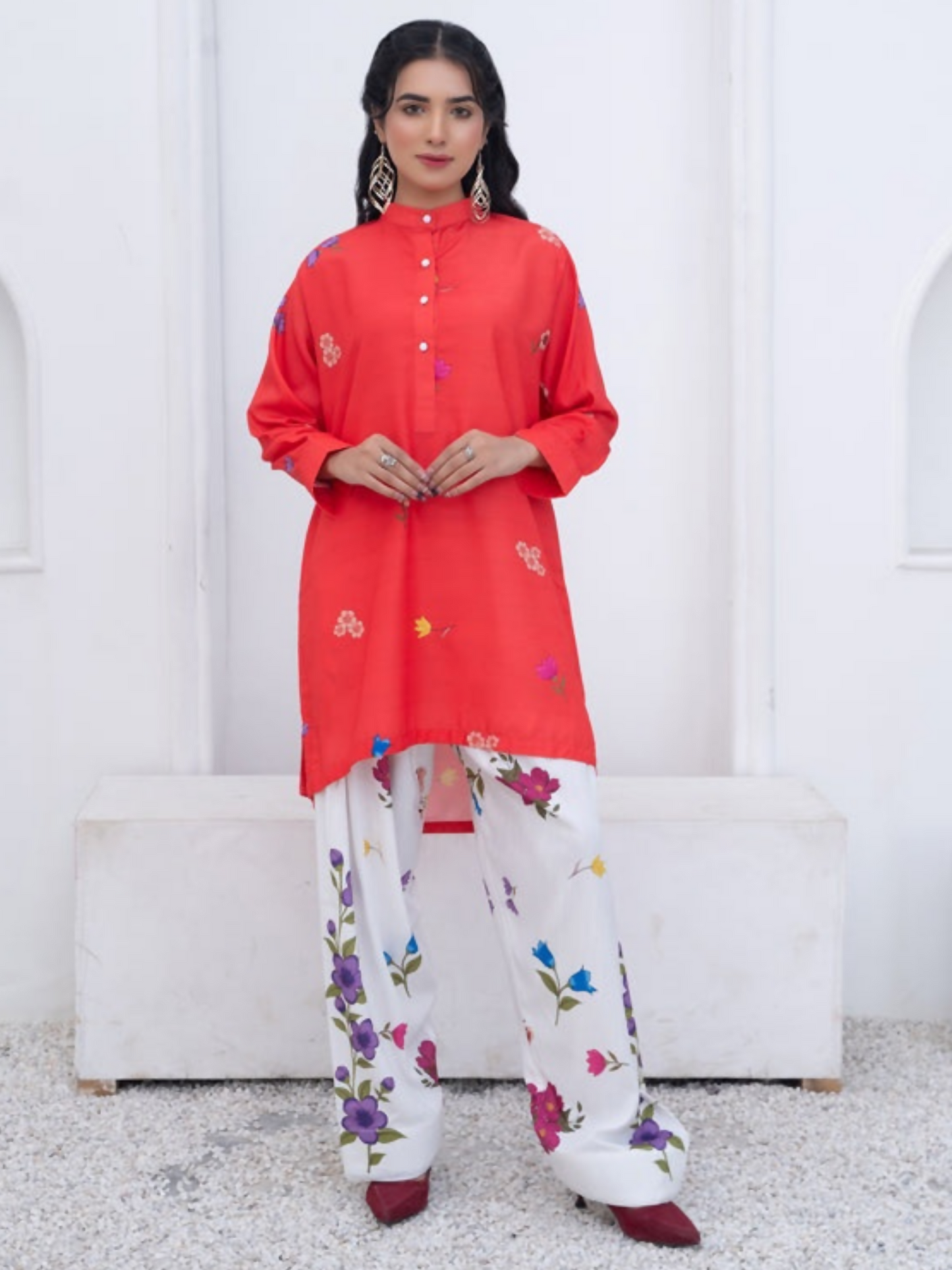 MH Cloth House Poly Lawn Printed Stitched 2-Piece Suit-Ghazal