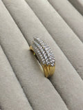 H&A Jewellery 18K Gold Polished Zircon Band Ring