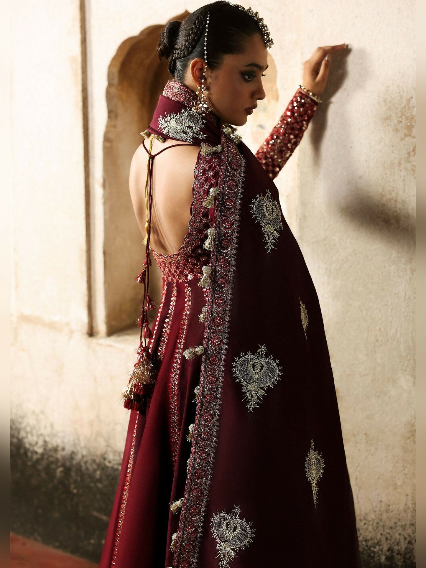 Hussain Rehar Massarat Festive Unstitched'25 Korean Raw Silk 3-Piece Suit-Gulnar