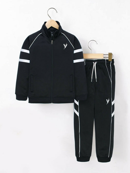 Black Velvour Winter Tracksuit-#VWT21-D