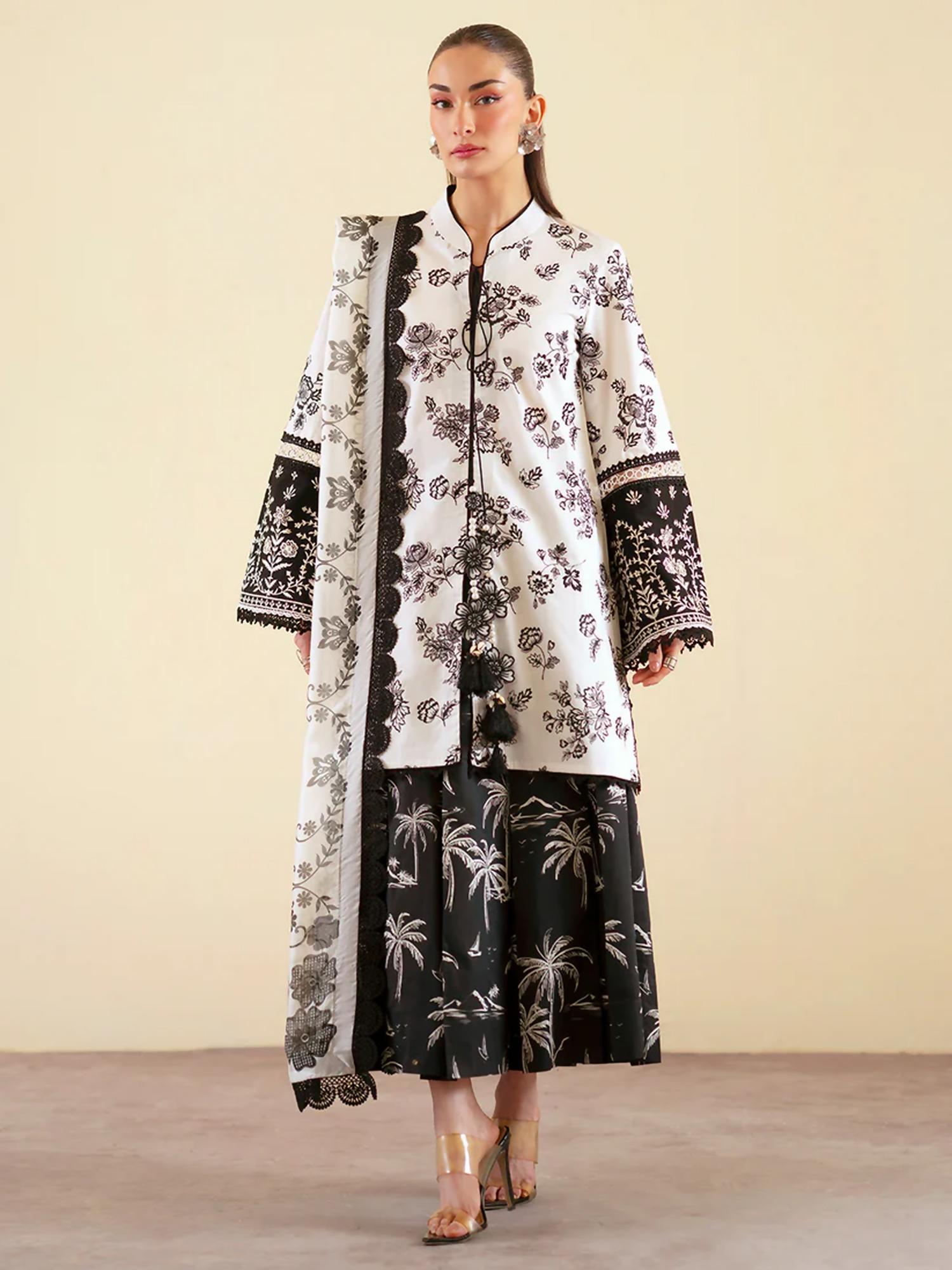 Mahnur Ember Lawn Embroidered Unstitched 3-Piece Suit-EM-005