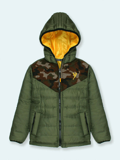 Velvour Full Sleeves Hooded Puffer Jacket-VJ18