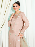 Allure By IH Fashion Calling Raw Silk Embellished Stitched 3-Piece Suit-May