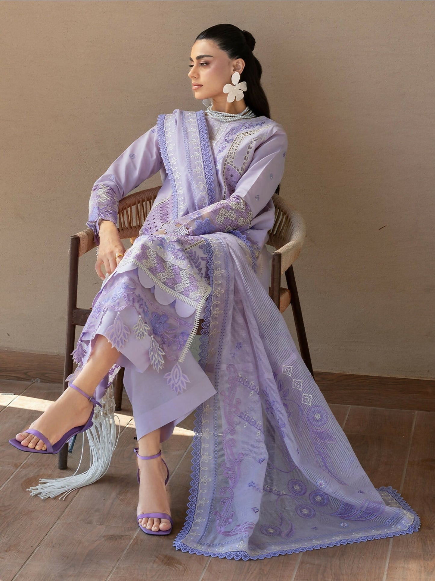 Mahnur Sirene Luxury Lawn'26 Embroidered Unstitched 3-Piece Suit-S-07