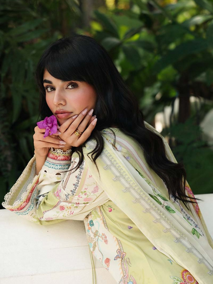 Qalamkar Qprints Lawn'26 Embroidered Unstitched 3-Piece Suit-AX-06-(B)-Vaila