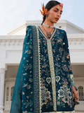 Hussain Rehar Luxury Lawn'26 Eid Edit Embroidered Unstitched 3-Piece Suit-Azraq