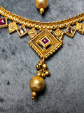 H&A Jewellery Indian Rajwari Ruby Stone Set
