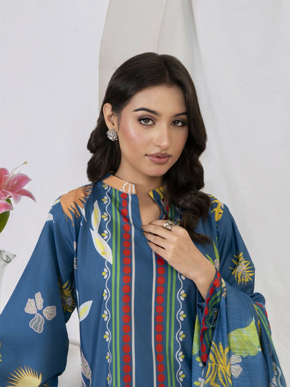Stylish Collection Lawn Printed Stitched 3-Piece Suit-Rukhsar Zinc