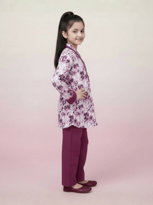 Velvour Girls Cotton Printed Co-Ord Set-VG185-A