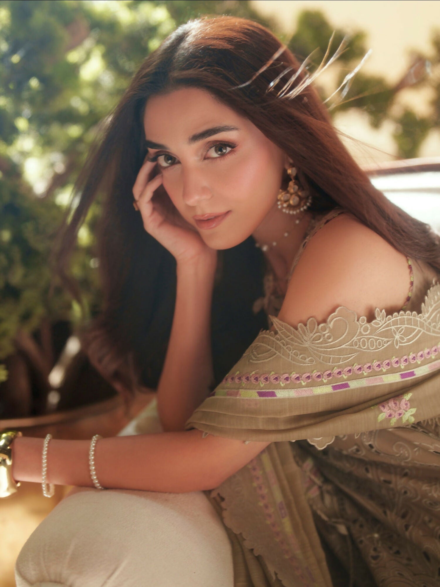 Binilyas Mashriq Luxury Lawn'26 Embroidered Unstitched 3-Piece Suit-D-113-A