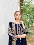 Panache Apparel Velvet Edit Micro Velvet 9000 Embroidered Stitched Suit-Zircon
