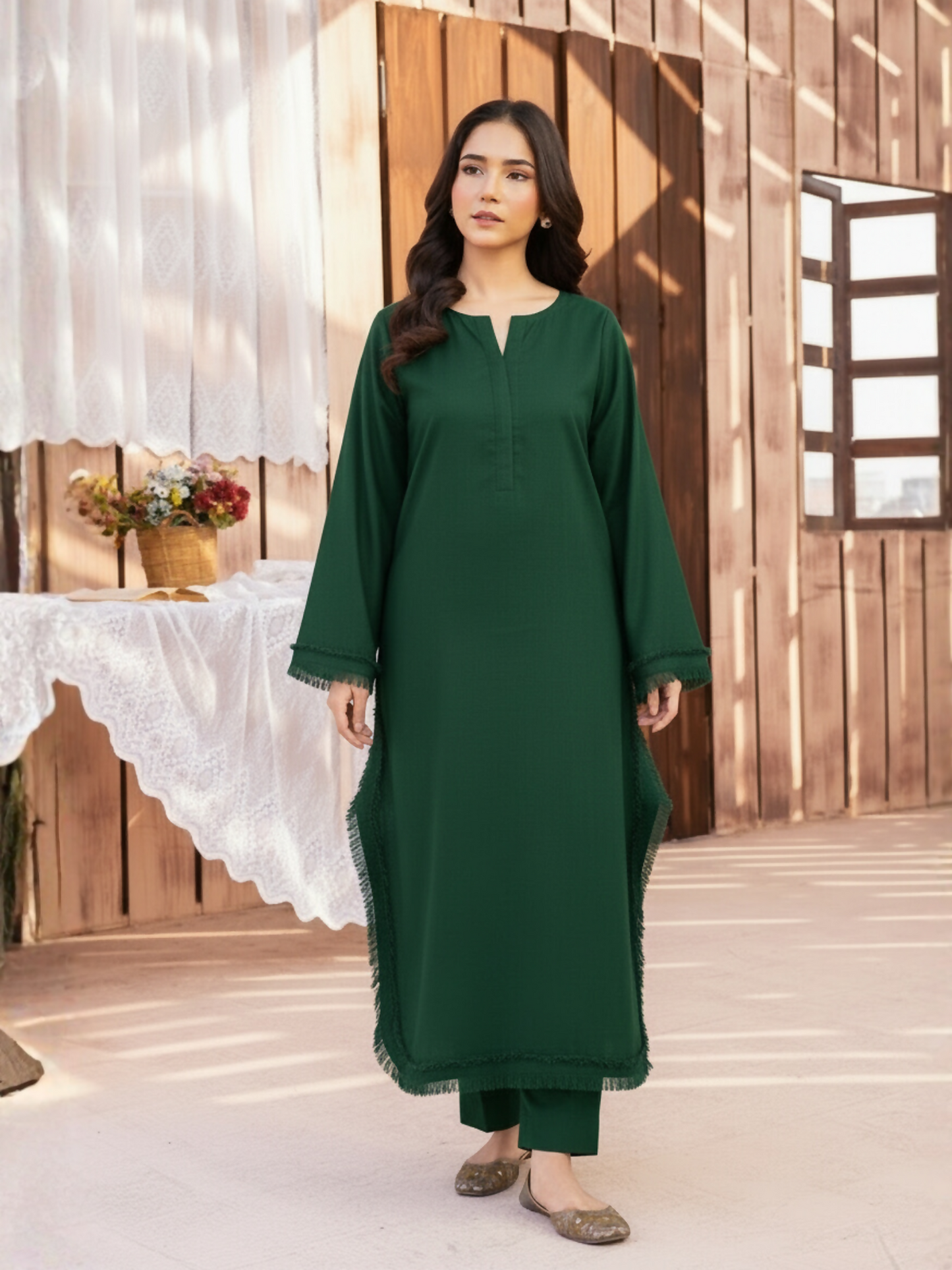 Panache Apparel Winter Core Linen Stitched Suit-Flurry