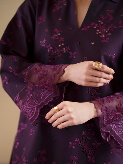 Mahnur Ember Lawn Embroidered Unstitched 3-Piece Suit-EM-001