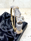 Orya Jewellery White Zircon Bangle