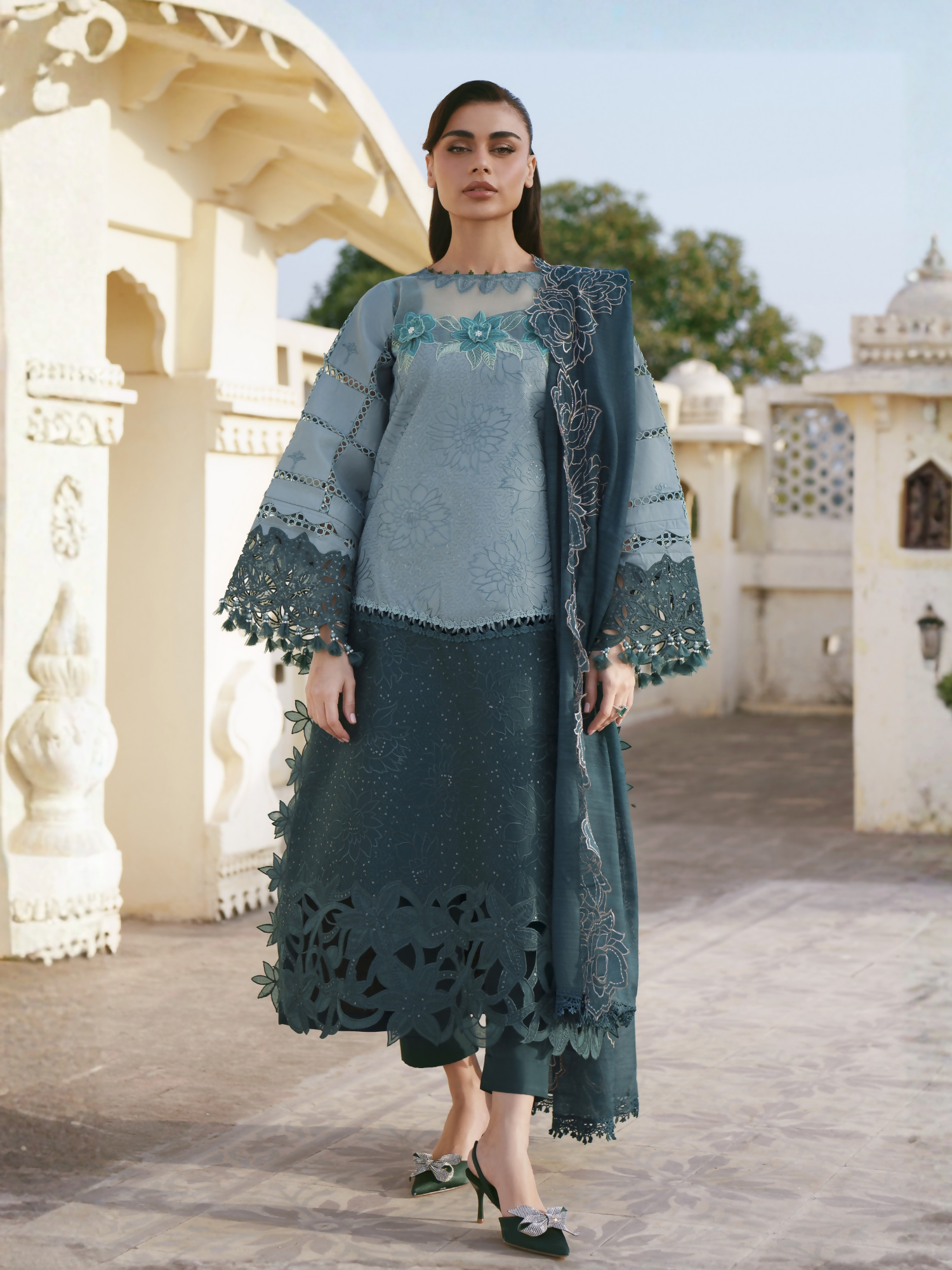 Parishay Shangrila Lawn Embroidered Unstitched 3-Piece Suit-SLA-07