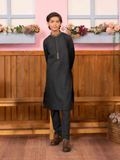 Velvour Boys Cotton Embroidered Stitched Kurta Trouser Suit-VB171-B