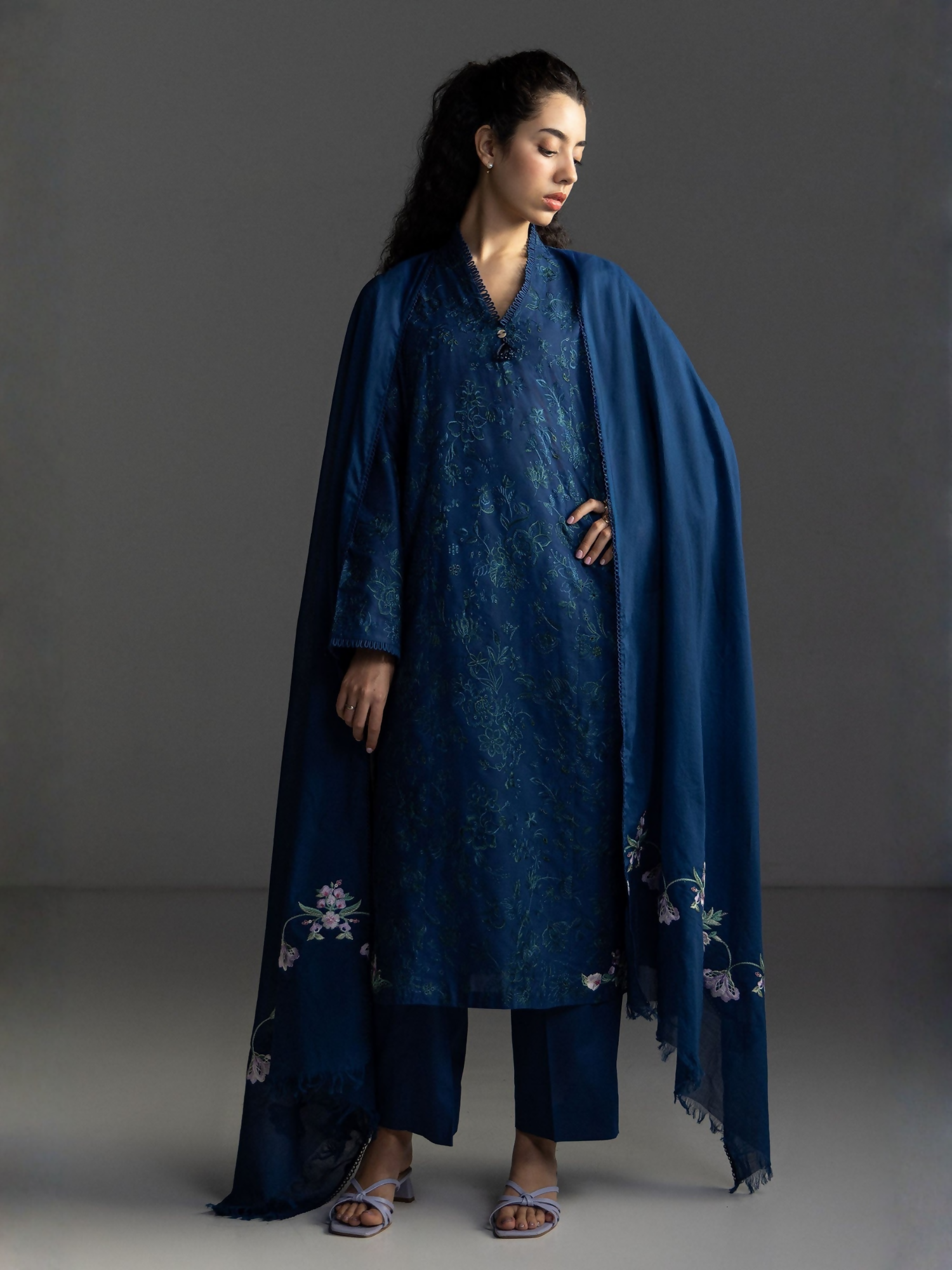 COCO by Zara Shahjahan Lawn'26 Embroidered Unstitched 3-Piece Suit-Liora-8A