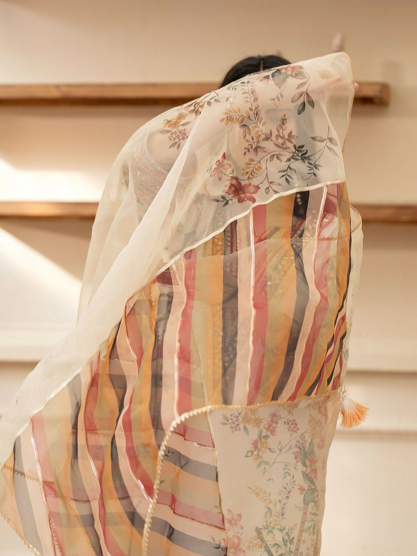 Shiza Hassan Miha Luxury Pret Satin Silk Embellished 3-Piece Suit-Petunias