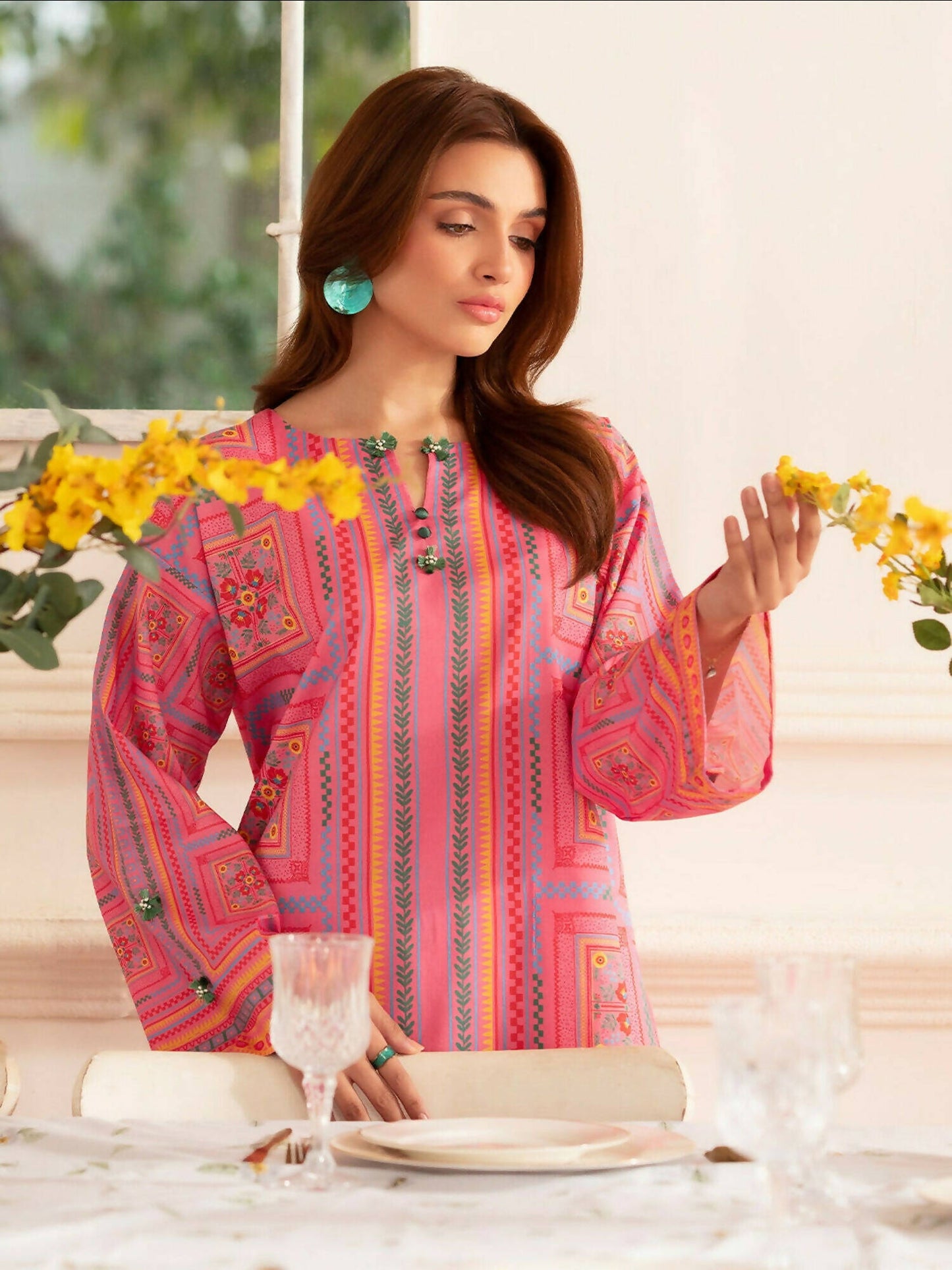 Mahnur Noir Lawn'26 Printed Co-Ord Set-N-01