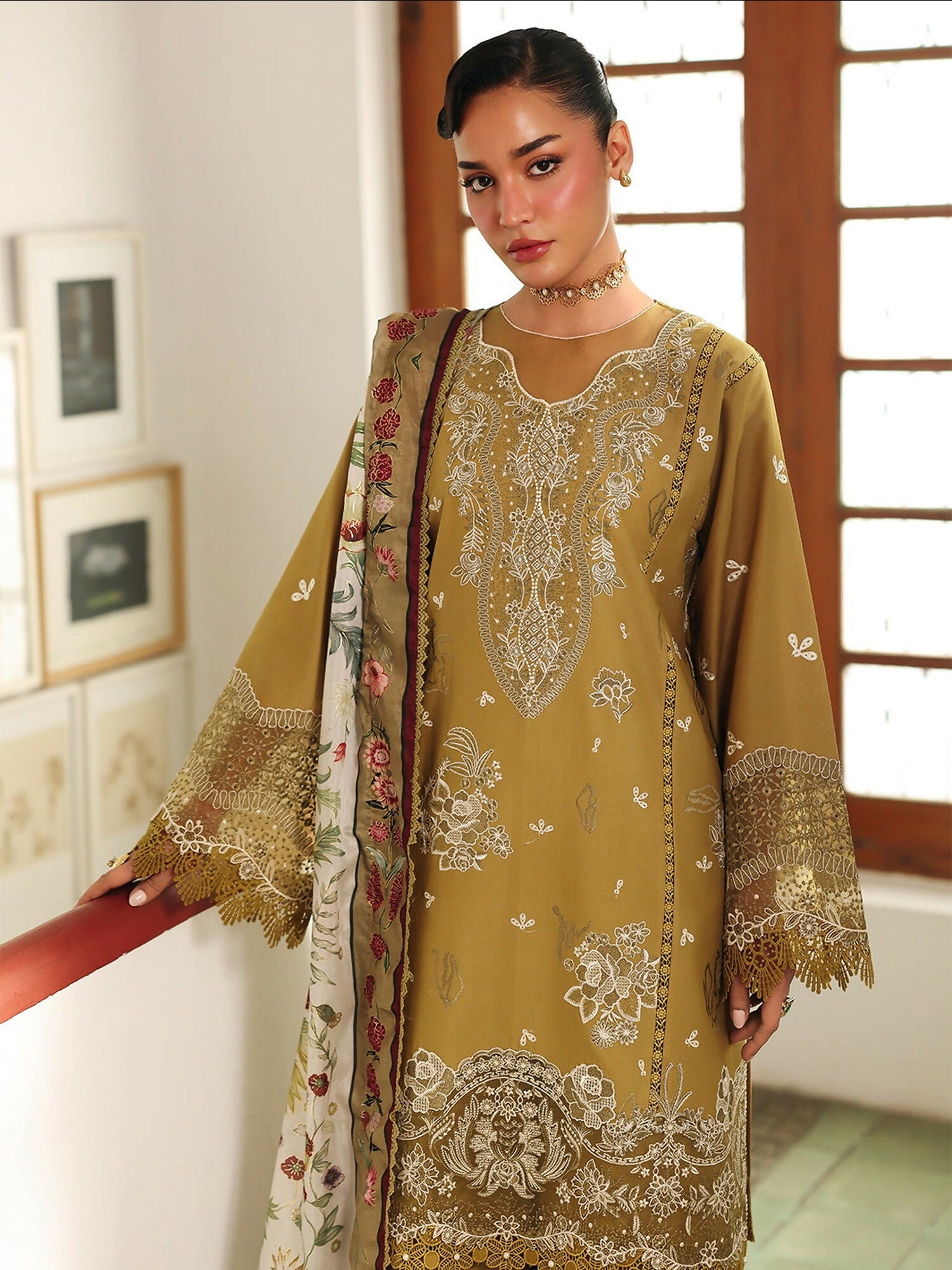 Binilyas Lumina Summer Lawn Embroidered Unstitched 3-Piece Suit-L76-B