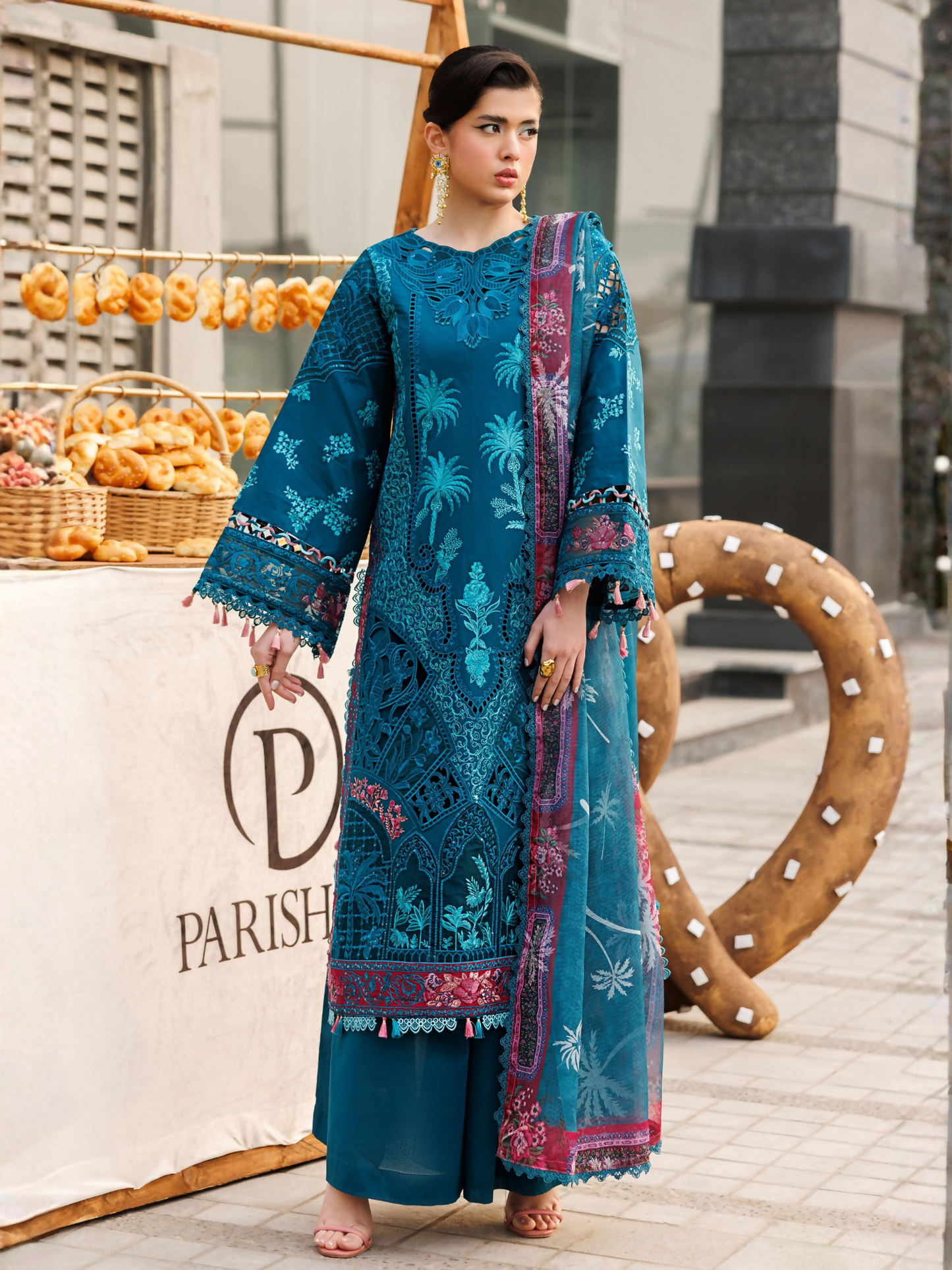 Parishay Monaco Luxury Lawn'26 Embroidered Unstitched 3-Piece Suit-MN-04