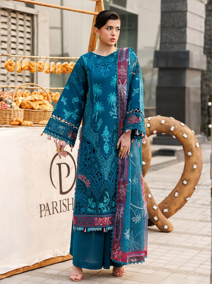 Parishay Monaco Luxury Lawn'26 Embroidered Unstitched 3-Piece Suit-MN-04