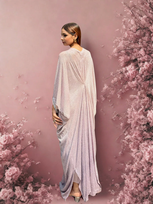 Zubia Motiwalla Net Two-Toned Sequinned Kaftan-ZM262