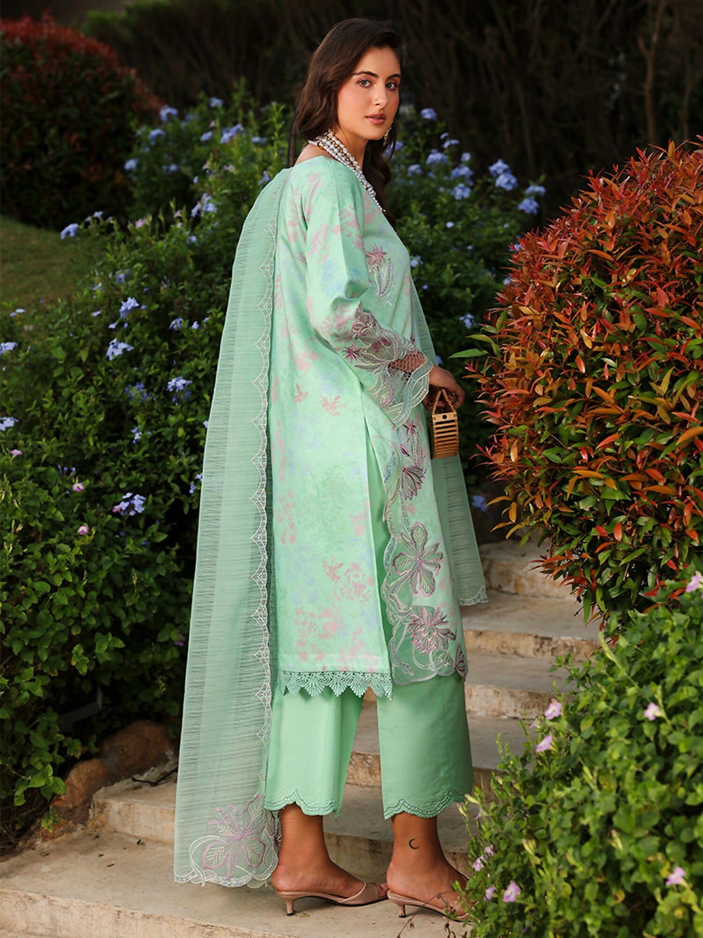 Rang Rasiya Florence Summer Edit'26 Lawn Embroidered Unstitched 3-Piece Suit-Haniya