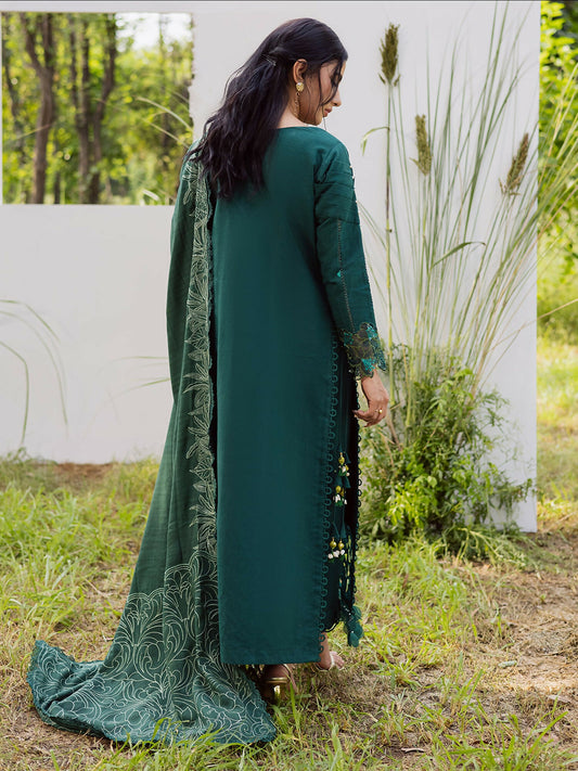 Parishay Winterwood Tales Khaddar Embroidered Unstitched 3-Piece Suit- WW - 08