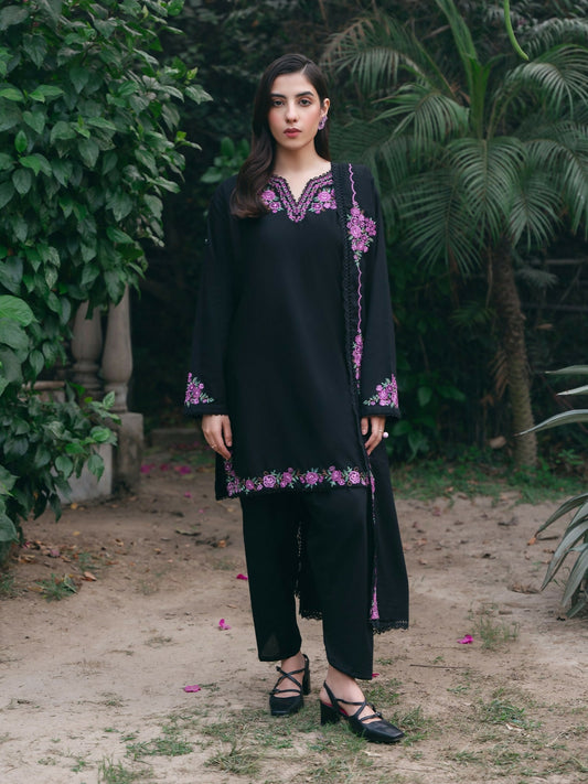 Mannat Clothing Winter-Essentials Khaddar Embroidered Stitched Suit-Adah