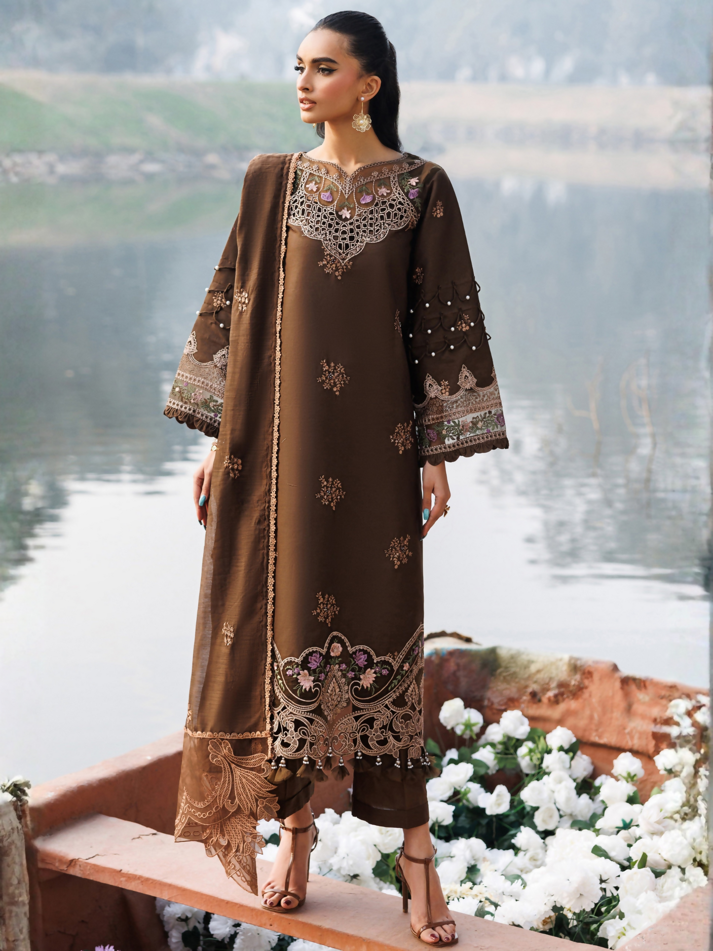 Parishay Shangrila Lawn Vol 2 Embroidered Unstitched 3-Piece Suit-ANG-06