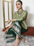 Hussain Rehar Basic Not Basic 2 Raw Silk Embellished Stitched 3-Piece Suit-Dahlia