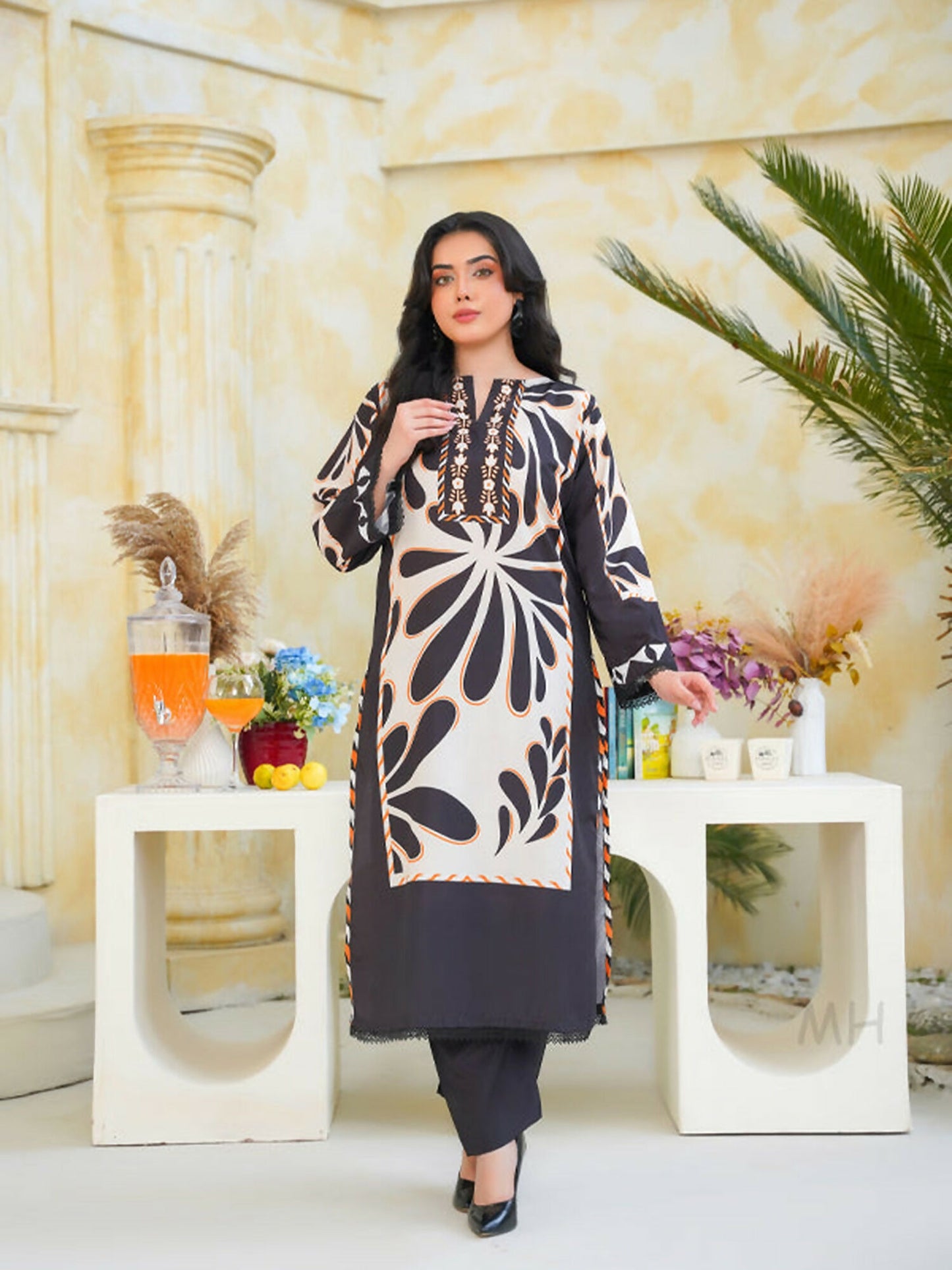 MH Cloth House Poly Lawn Printed Co-Ord Set-Lail