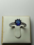 Blue H&A Jewellery Silver Rhodium Plated Ring