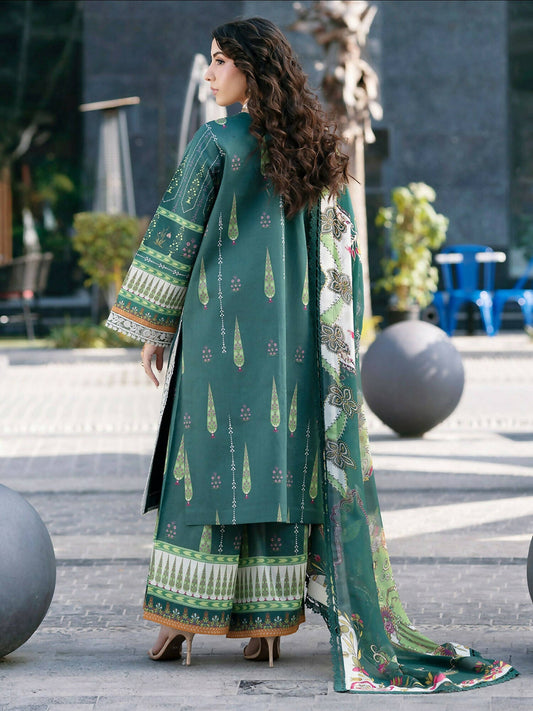 Mahnur Broadway Luxury Lawn'26 Embroidered Stitched 3-Piece Suit-BW-012