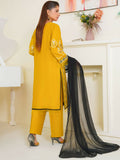 HU Studios Marjaan Collection Embroidered Stitched 3-Piece Suit-Daffodils Delight