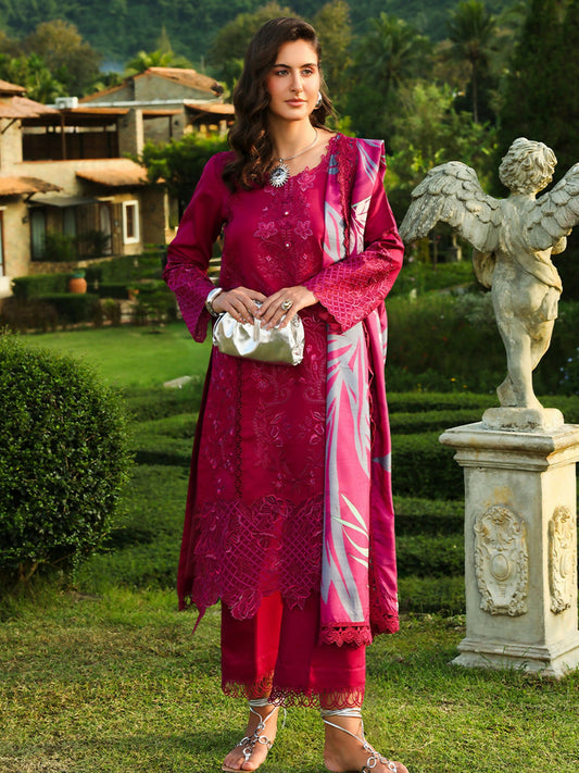 Rang Rasiya Florence Summer Edit'26 Lawn Embroidered Unstitched 3-Piece Suit-Miraal