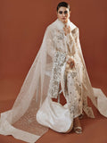 Hussain Rehar Basic Not Basic I Organza Embellished Stitched 4-Piece Suit-Snowdrop