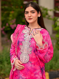 MH Cloth House Cotton Lawn Embroidered Stitched 3-Piece Suit-Gulabi Jhalak