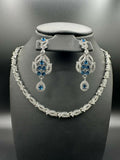 H&A Jewellery One Carat Silver Rhodium Plated Jewellery Set