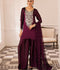 Allure By IH Be-My-Guest Thai Silk Embroidered Stitched 3-Piece Suit-Raisin