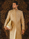 Gem Garments The Sartorial Edit Raw Silk Embellished Sherwani-Xerxes