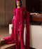 Hussain Rehar Luxury Pret Eid'24 Raw Silk Embellished Stitched 3-Piece Suit-Cerise