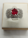 H&A Jewellery One Carat Silver Rhodium Plated Ring